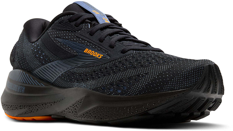 Brooks Adrenaline GTS 24 Road Running Shoes - Mens, Black/Country Blue/Orange, 10.5 US/Medium, 1104371D076.105