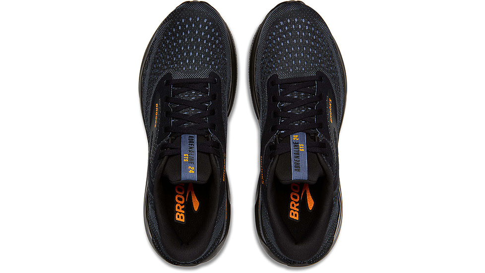 Brooks Adrenaline GTS 24 Road Running Shoes - Mens, Black/Country Blue/Orange, 10.5 US/Medium, 1104371D076.105