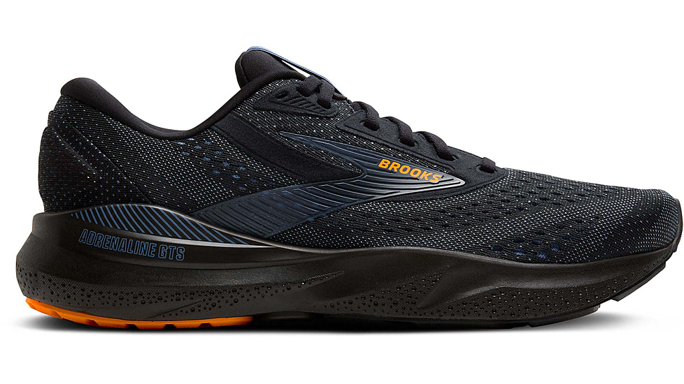 Brooks Adrenaline GTS 24 Road Running Shoes - Mens, Black/Country Blue/Orange, 10.5 US/Medium, 1104371D076.105