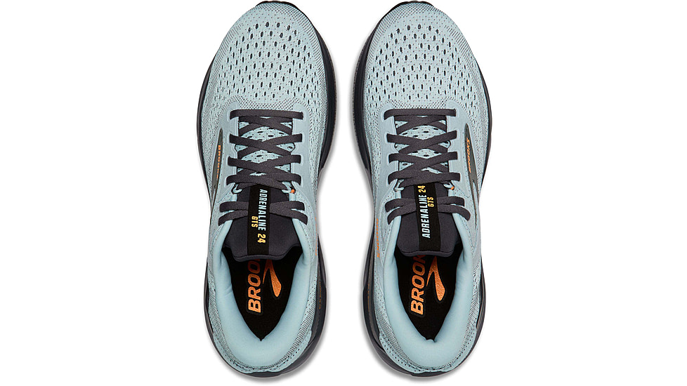 Brooks Adrenaline GTS 24 Road Running Shoes - Mens, Winter Sky/Ebony/Orange, 9.0 US/Medium, 1104371D416.090