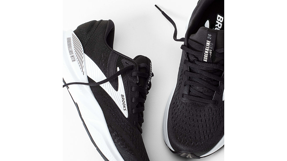 Brooks Adrenaline GTS 24 Road Running Shoes - Womens, Black/White, 6.0 US/Medium, 1204261B087.060