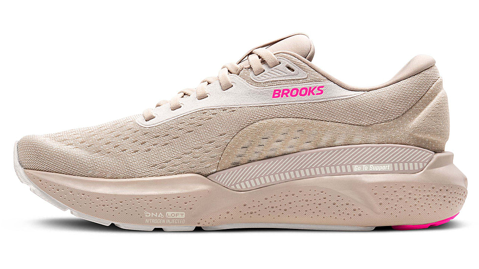 Brooks Adrenaline GTS 24 Road Running Shoes - Womens, Chateau Grey/Coconut/Pink, 6.0 US/Medium, 1204261B159.060