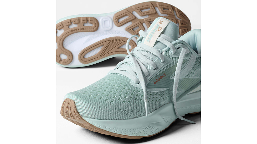 Brooks Adrenaline GTS 24 Road Running Shoes - Womens, Cloud Blue/Coconut/Portabella, 6.0 US/Medium, 1204261B445.060