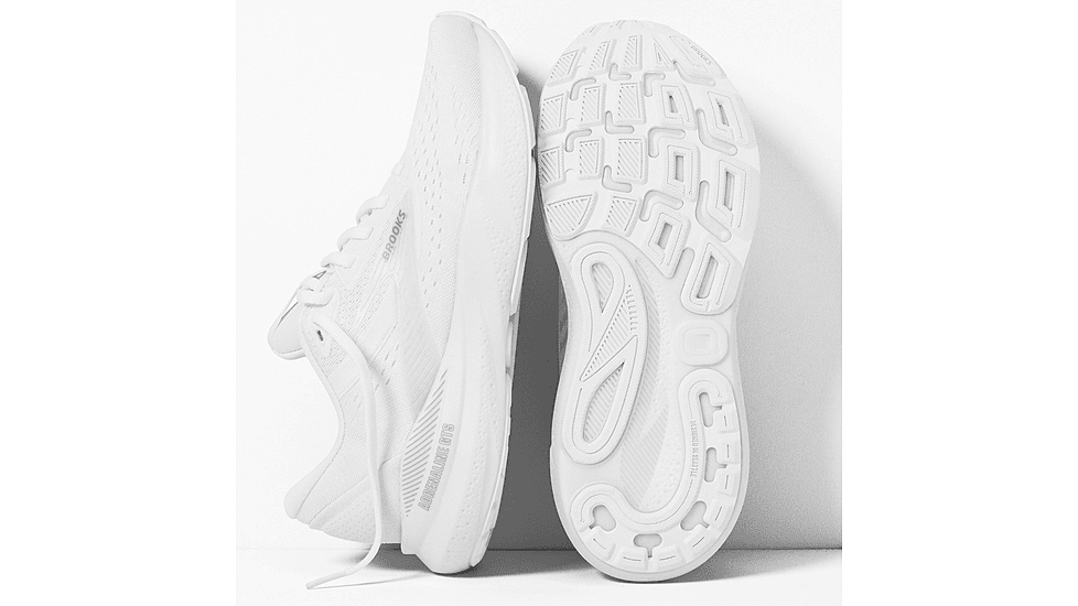 Brooks Adrenaline GTS 24 Road Running Shoes - Womens, White/Oyster/Alloy, 6.0 US/Medium, 1204261B148.060