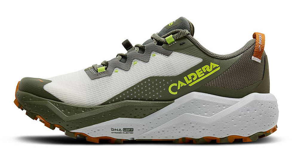 Brooks Caldera 8 Trailrunning Shoes - Mens, Dusty Olive/Lime/Oyster, 13, 1D, 1104401D314.130