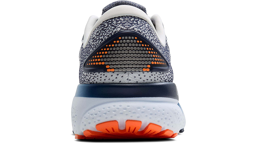 Brooks Ghost 16 Road Running Shoes - Mens, White/Peacoat/Orange, 9.5 US/Medium, 1104181D130.095