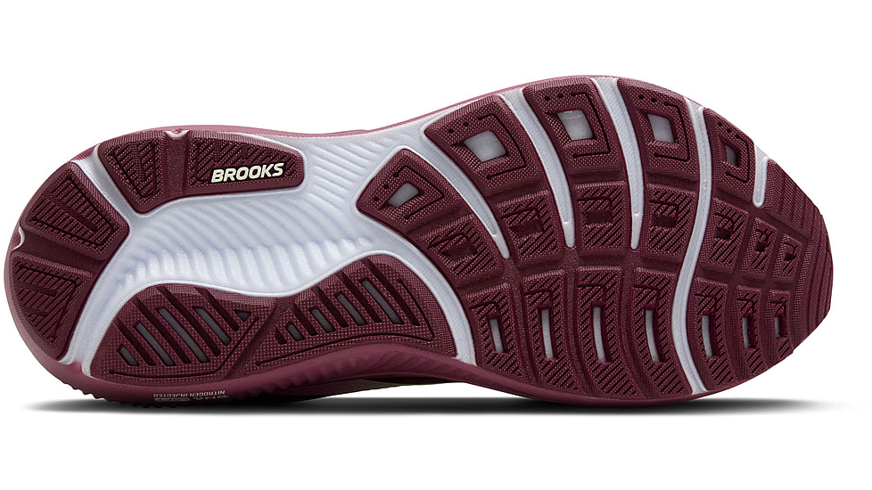 Brooks Ghost 17 Road Running Shoes - Womens, Burgundy/Pink/Green, 8.5, 1B, 1204311B581.085