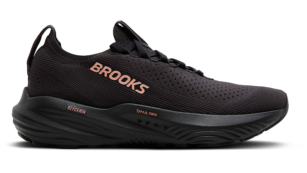 Brooks Glycerin StealthFit 22 Road Running Shoes - Womens, Black/Grey/Rose Gold, 6, 1B, 1204371B068.060