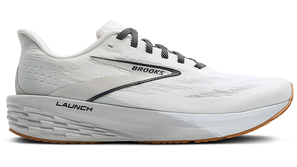 Brooks Launch 11 Road Running Shoes - Womens, White/Grey/Black, 8, 1B, 1204391B135.080