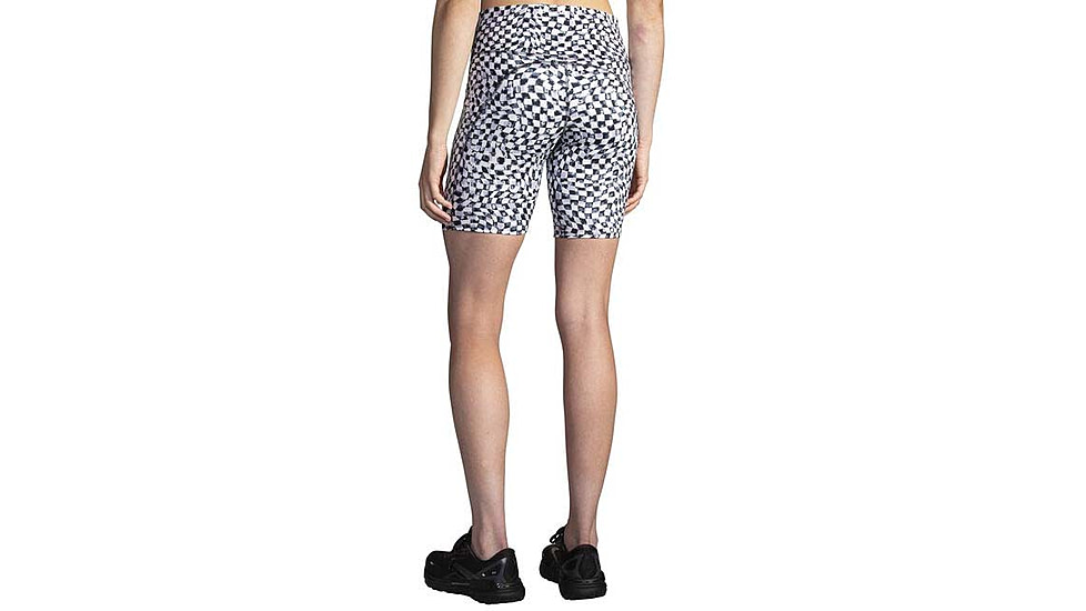 Brooks Spark 8 Short Tight - Womens, Speed Check B/W, Small, 221662004.025