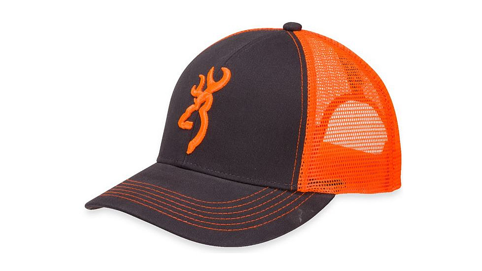 Browning Flashback Cap,Charcoal/Neon Orange 308177621
