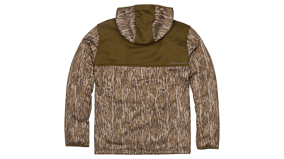 Browning High Pile Hooded Jacket - Mens, Mossy Oak Bottomland, 2XL, 3045461905