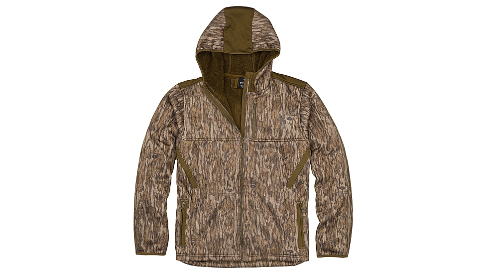Browning High Pile Hooded Jacket - Mens, Mossy Oak Bottomland, 2XL, 3045461905