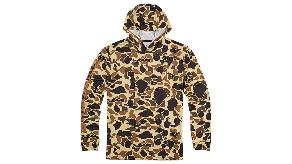 Browning Hooded Long Sleeve Sun Shirt - Mens, Vintage Tan, XL, 3010861204