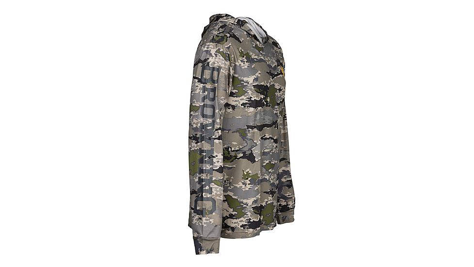Browning Hooded Long Sleeve Sun Tech Shirt - Mens, 3XL, Ovix, 3010863406