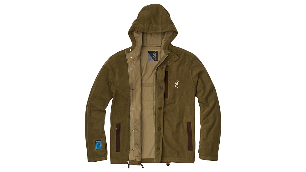 Browning Hydro-Fleece Jacket - Mens, Dark Olive, Large, 3041218403