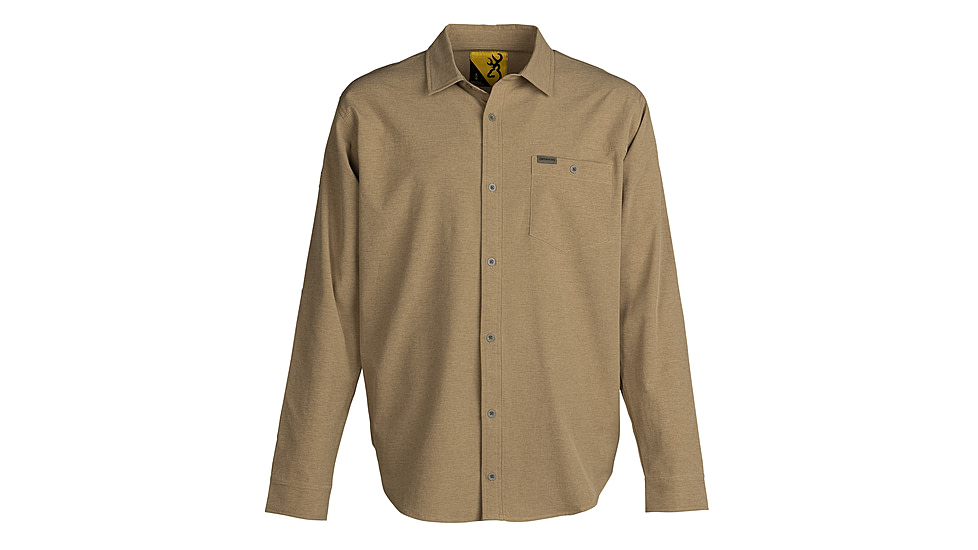 Browning Lightweight Button Down Shirt - Mens, Tan, Medium, 3012724802