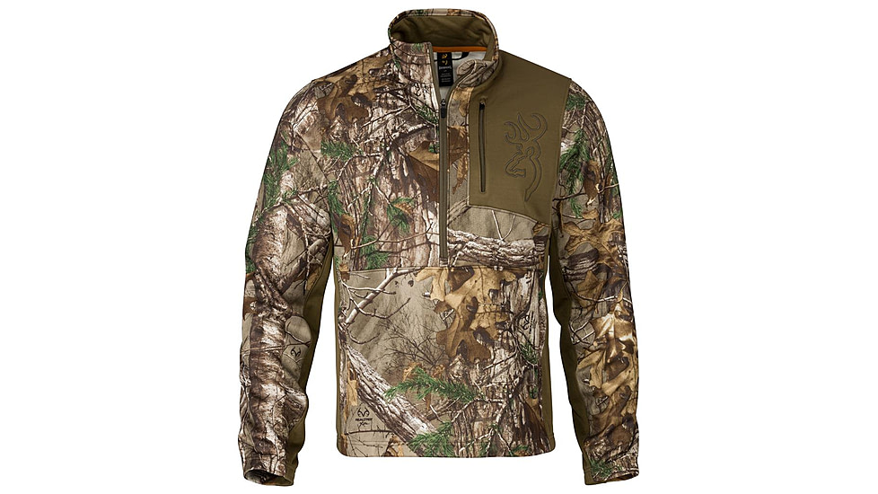 Browning Quick Change 3/4 Zip Pullover, Realtree Xtra, Medium, 301460242