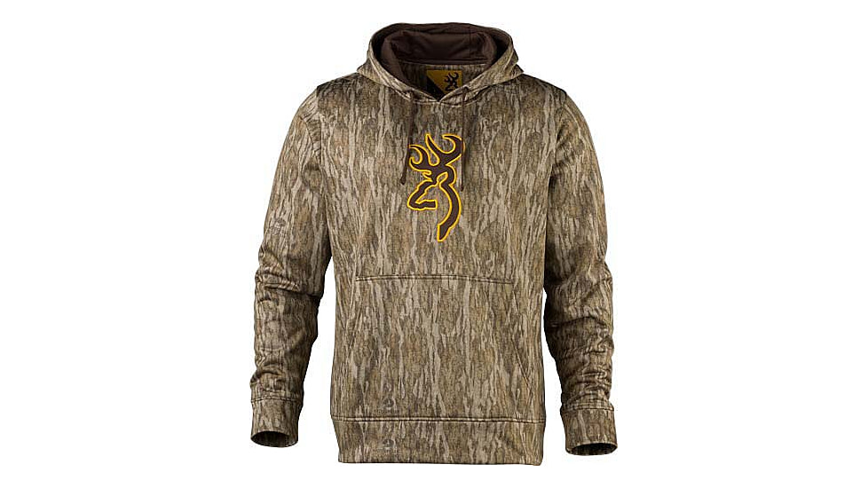 Browning LS Tech Hoodie - Men's, Mossy Oak Bottomland, Large, 3011881903