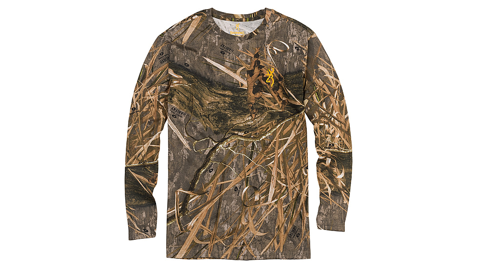 Browning Wasatch Long Sleeve T-Shirt - Mens, Mossy Oak Shadow Grass Habitat, 2XL, 3017825905