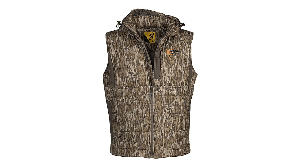 Browning Wicked Wing Insulated Vest - Mens, 2XL, Mossy Oak Bottomland, 3050431905