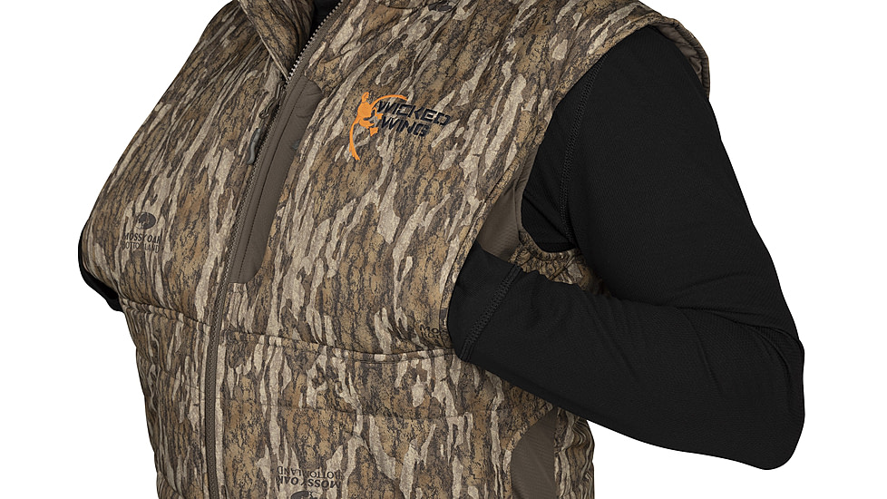Browning Wicked Wing Insulated Vest - Mens, 2XL, Mossy Oak Bottomland, 3050431905