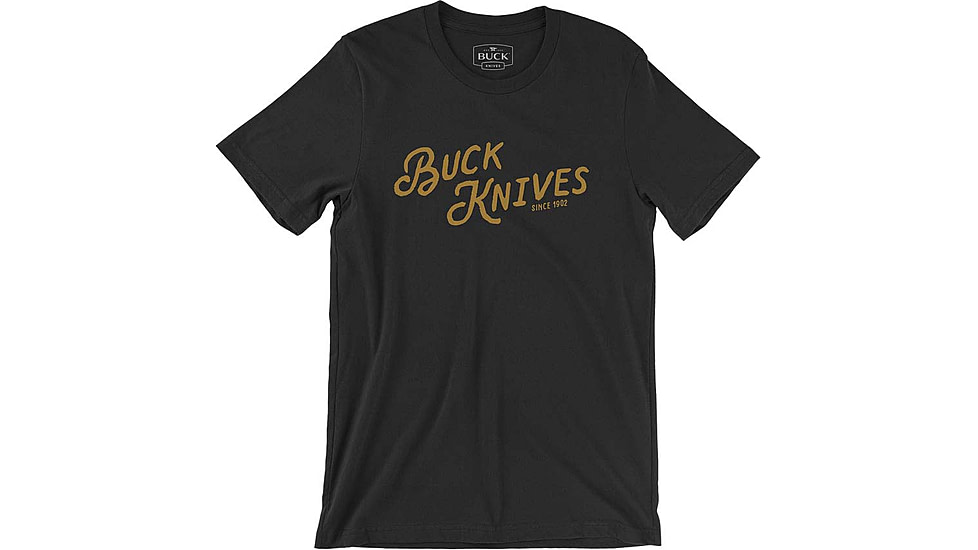 Buck Knives Vintage Script T-Shirt - Men's, Coal, Large, Cotton, 13360