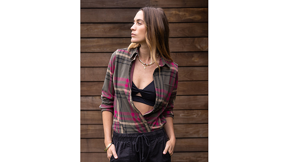 Carve Designs Fairbanks Supersoft Shirt - Womens, Fir Multiplaid, Small, TKSS70-392-SM