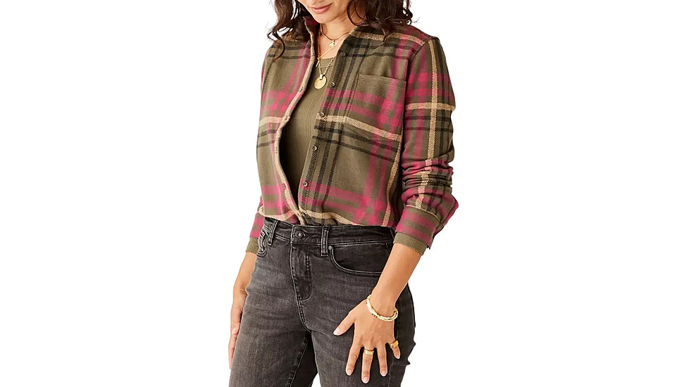 Carve Designs Fairbanks Supersoft Shirt - Womens, Fir Multiplaid, Small, TKSS70-392-SM
