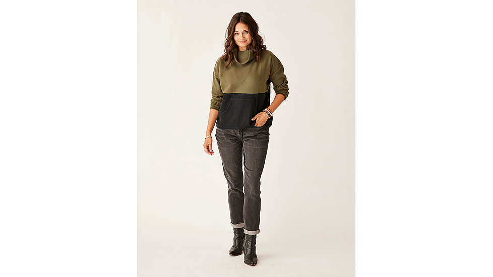 Carve Designs Rowayton Colorblock Cowl - Womens, Fir/Black, Large, FLRC20-392-LG