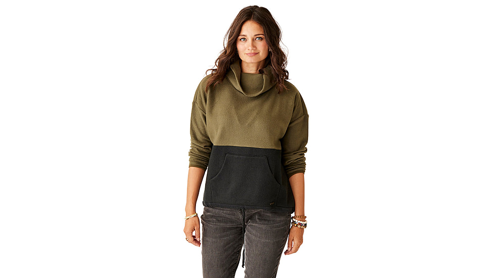 Carve Designs Rowayton Colorblock Cowl - Womens, Fir/Black, Large, FLRC20-392-LG