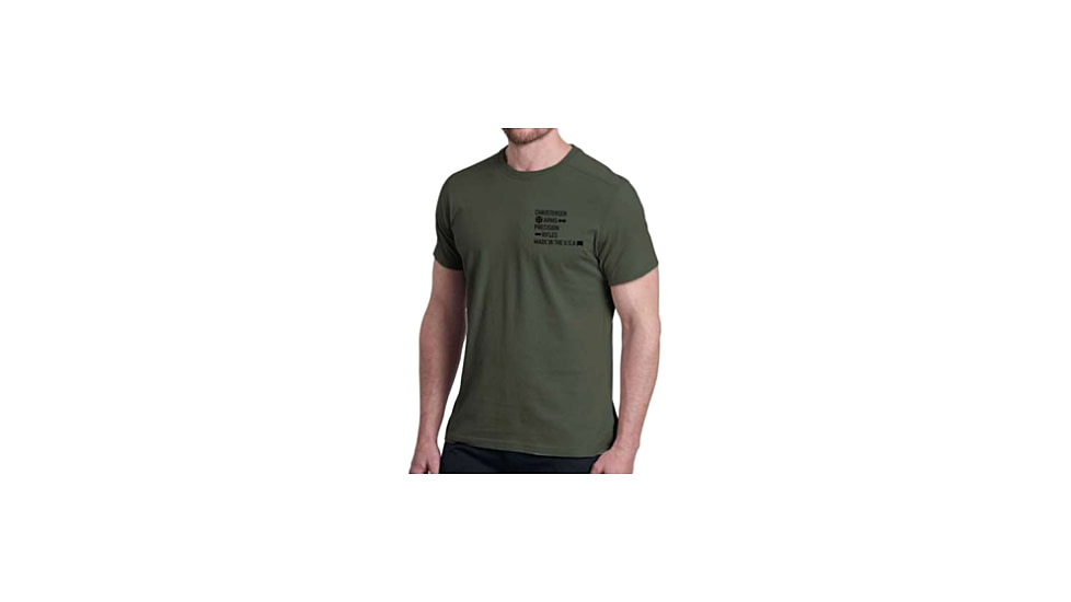 Christensen Arms Ammo Box Text SS Tee - Mens, Dark Olive, L, 730-CA069-40-00-201-04