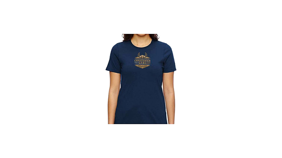 Christensen Arms Antler Wordmark SS Tee - Womens, Classic Navy, 2X, 730-CA107-40-01-400-06