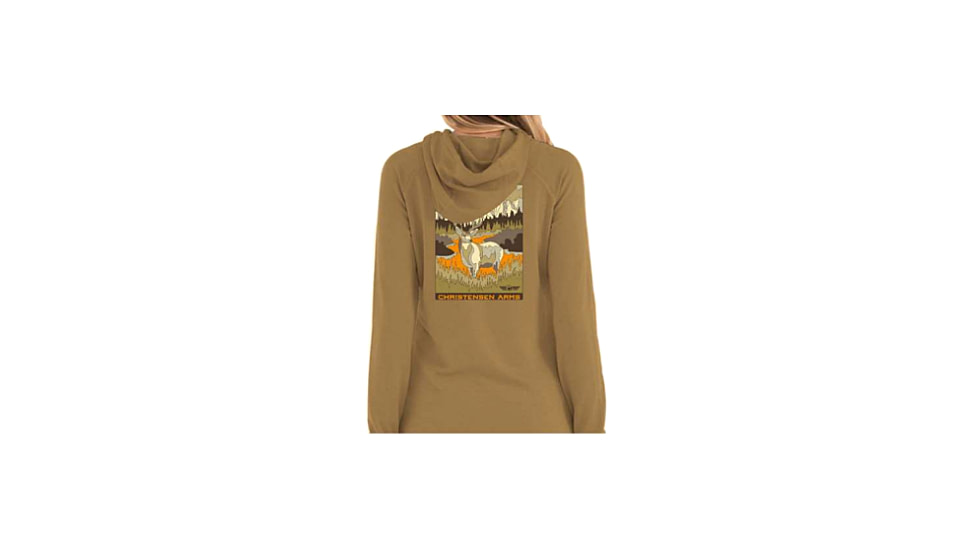 Christensen Arms Buck Valley Full Zip Hoodie - Womens, Dark Khaki, L, 730-CA116-20-01-600-04