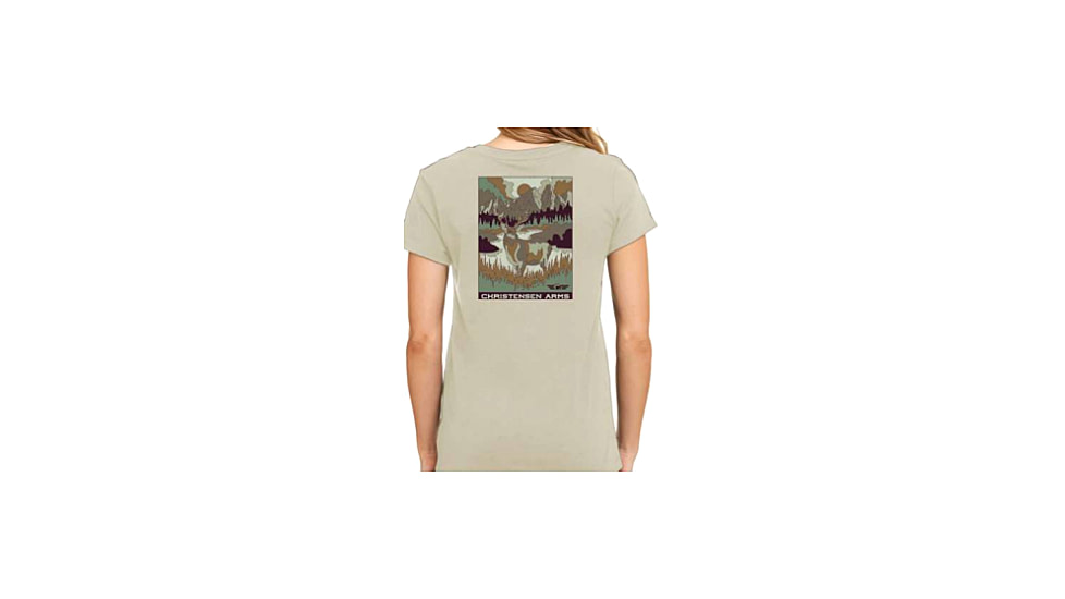 Christensen Arms Buck Valley SS Tee - Womens, Khaki, 2X, 730-CA113-40-01-602-06