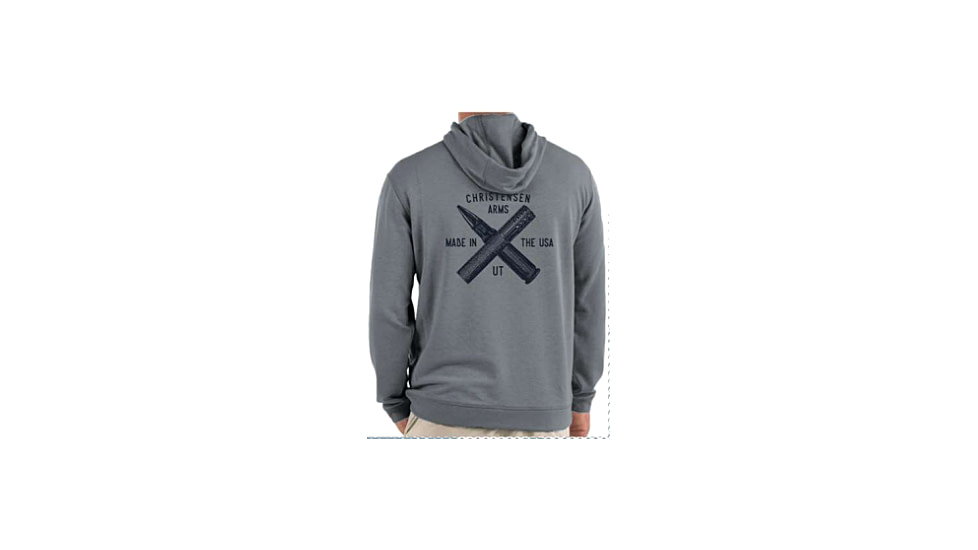 Christensen Arms Bullet &amp; Barrel Hoodie - Mens, Heather Gray, XL, 730-CA086-30-00-110-05