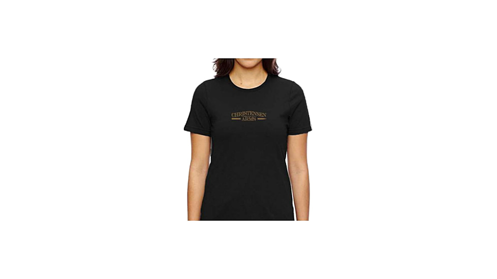 Christensen Arms Bullet &amp; Barrel Wordmark SS Tee - Womens, Black, XS, 730-CA102-40-01-000-01