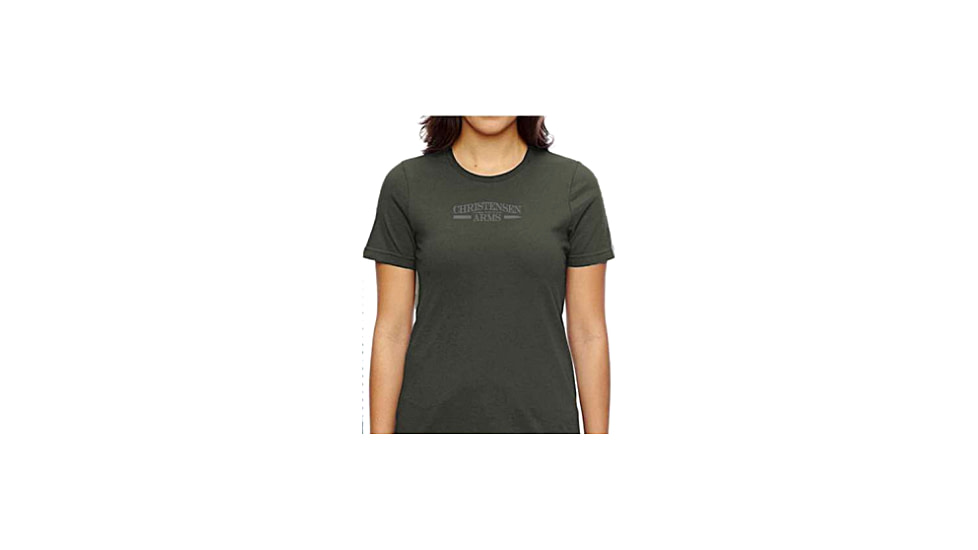 Christensen Arms Bullet &amp; Barrel Wordmark SS Tee - Womens, Carbon, M, 730-CA102-40-01-103-03