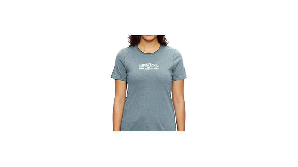 Christensen Arms Bullet &amp; Barrel Wordmark SS Tee - Womens, Denim, XL, 730-CA102-40-01-401-05
