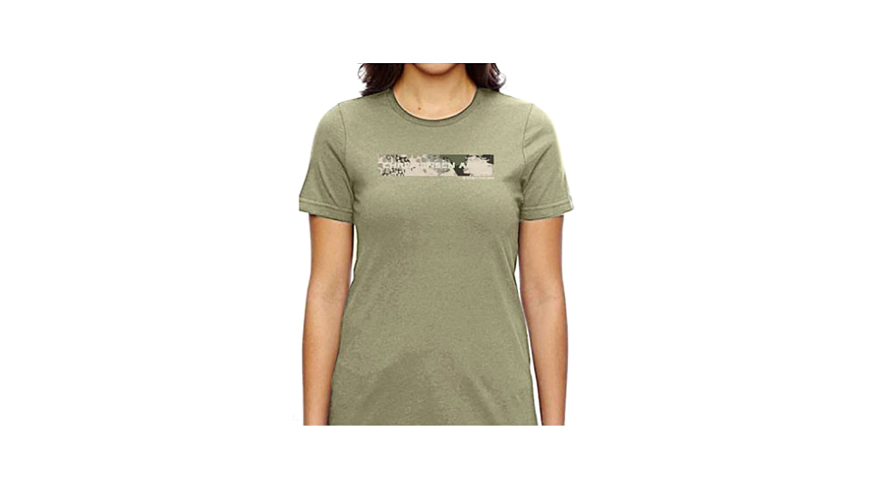 Christensen Arms Camo Wordmark SS Tee - Womens, Khaki, XL, 730-CA105-40-01-602-05