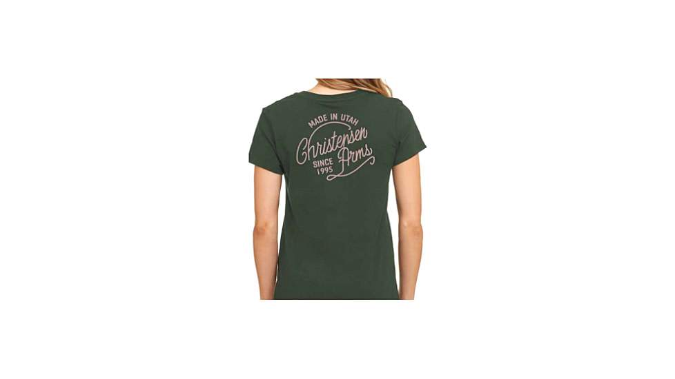 Christensen Arms Christensen Script Scoop Neck SS Tee - Womens, Army Green, XS, 730-CA100-110-01-202-01