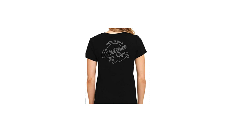 Christensen Arms Christensen Script Scoop Neck SS Tee - Womens, Black, XL, 730-CA100-110-01-000-05
