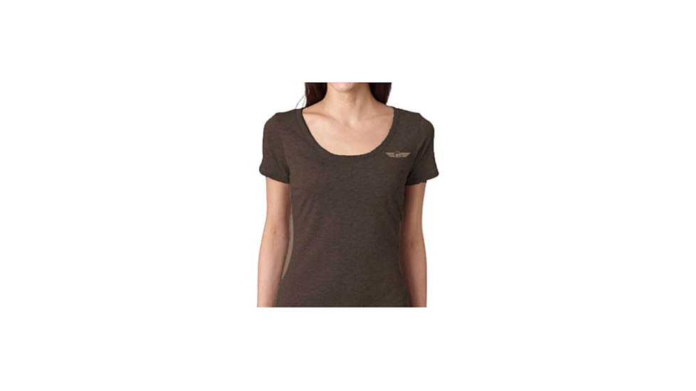 Christensen Arms Christensen Script Scoop Neck SS Tee - Womens, Coffee, S, 730-CA100-110-01-501-02