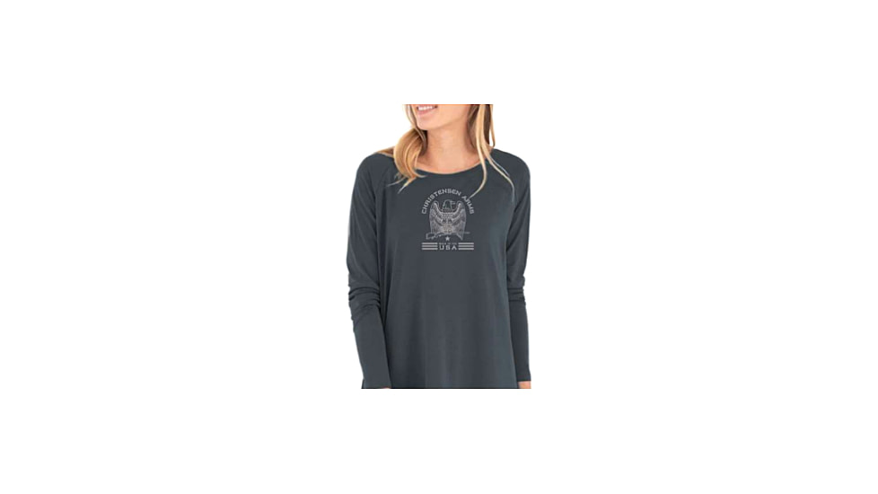 Christensen Arms Classic Eagle LS Tee - Womens, Carbon, XS, 730-CA108-50-01-103-01