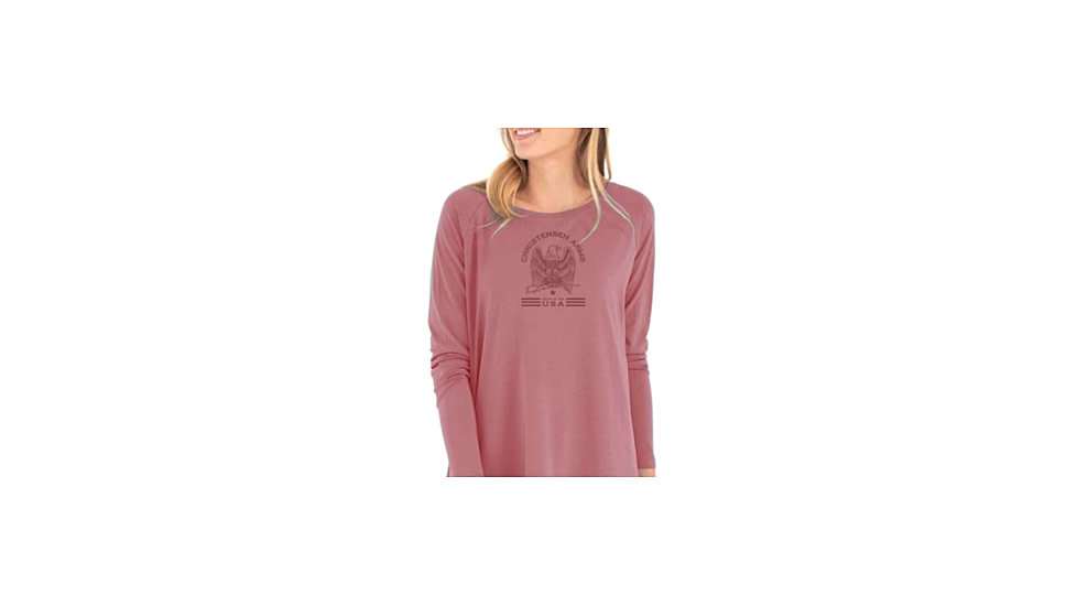 Christensen Arms Classic Eagle LS Tee - Womens, Rose, 2X, 730-CA108-50-01-701-06