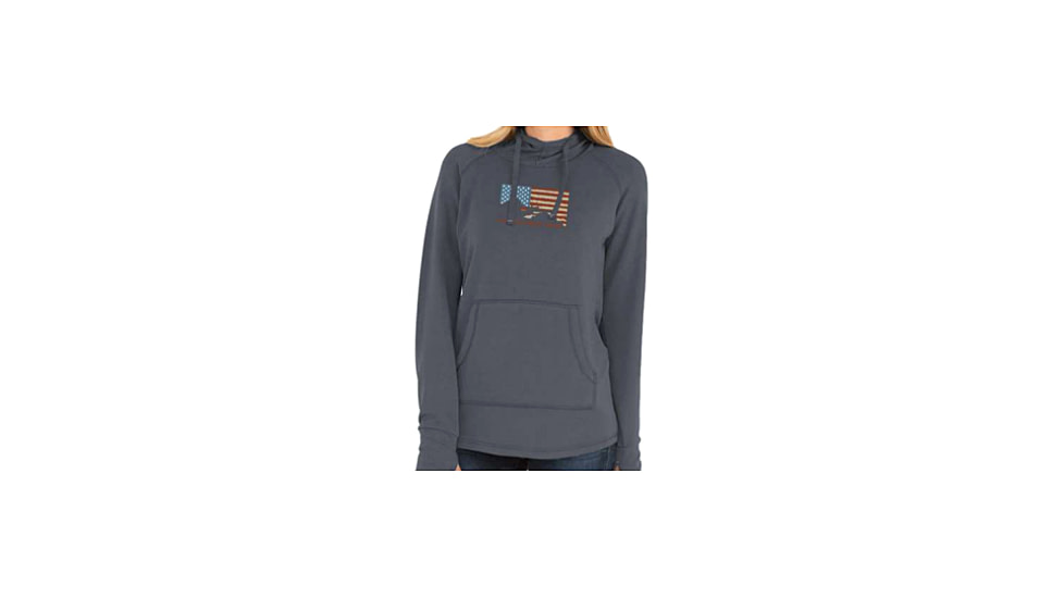 Christensen Arms Flag Silhouette Hoodie - Womens, Carbon, S, 730-CA118-30-01-103-02