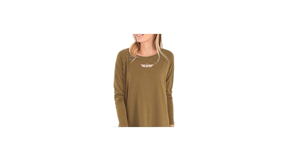 Christensen Arms Ram Logo LS Tee - Womens, Butterscotch, L, 730-CA111-50-01-503-04