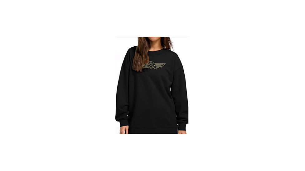 Christensen Arms Ram Skull Crew Sweatshirt - Womens, Black, L, 730-CA122-80-01-000-04