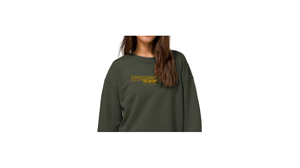 Christensen Arms Worldclass Wordmark Crew Sweatshirt - Womens, Olive, 2X, 730-CA121-80-01-200-06