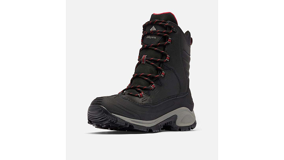 Columbia Bugaboot III Boots - Mens, Black/Bright Red, 11.5 US, 1791221-012-11.5